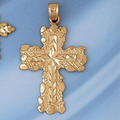 Dazzlers Jewelry Cross Pendant Necklace Charm Bracelet in Yellow, White or Rose Gold 7999, MPN: DZ-…