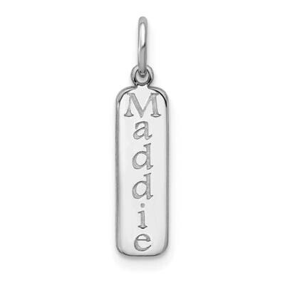 Vertical Block Nameplate 14k White Gold XNA1115W, MPN: XNA1115W, 191101992261