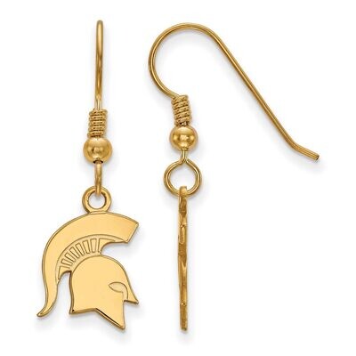 Michigan State University Small Dangle Earring Wire Gold-plated Silver GP049MIS, MPN: GP049MIS, 886…