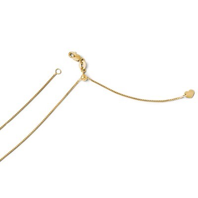 Leslie&#39;s Adjustable Box Chain 30 Inch - 14k Gold HB-3362-30, MPN: 3362-30, 886774996721