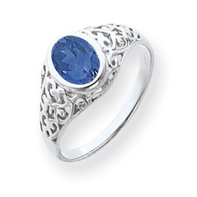 Tanzanite Ring 14k white Gold 7x5mm Oval Y4674T, MPN: Y4674T, 883957592091