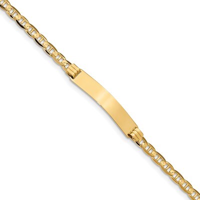 7 Inch Anchor Link ID Bracelet 14k Gold LID77-7, MPN: LID77-7, 883957314938