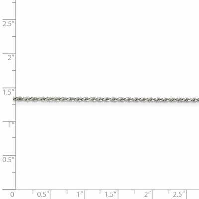 30 Inch Rhodium-plated 1.7mm Diamond-cut Rope Chain Sterling Silver QDC025R-30, MPN: QDC025R-30, 88…