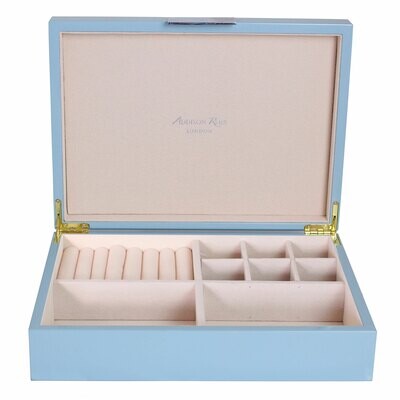 Addison Ross Pale Denim Blue Jewelry Box8 x 11 Inch Lacquer BX1506J, MPN: BX1506J, UPC/EAN: 5024043…