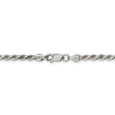 36 Inch 3mm Diamond-cut Rope Chain Sterling Silver QDC070-36, MPN: QDC070-36, 886774067803