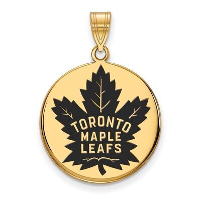 Toronto Maple Leafs Large Enamel Disc Pendant Gold-plated Silver GP023MLE, MPN: GP023MLE, 886774743…