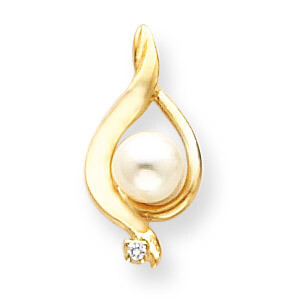 5.5mm Cultured Pearl Diamond pendant 14k Gold XP1734PL/VS, MPN: XP1734PL/VS, 883957234670