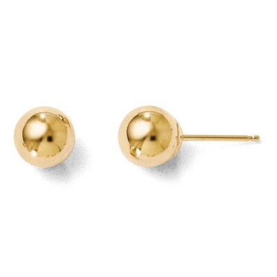 Leslie&#39;s Polished 6mm Ball Post Earrings - 14k Gold HB-17Z, MPN: 17Z, 886774569147