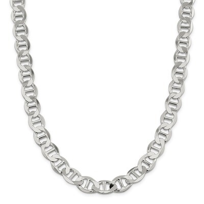 22 Inch 12.3mm Semi-Solid Flat Anchor Chain Sterling Silver QLFA250-22, MPN: QLFA250-22, 8839576247…