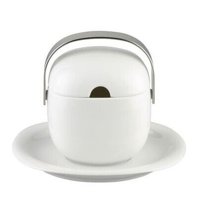 Rosenthal Suomi White Sauce Boat Covered 17 ounce, Metal Handle, MPN: 17000-800001-11624, 790955013…