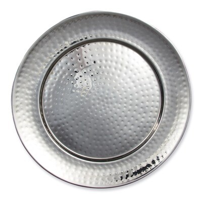 Stainless Steel 14 Hammered Round Tray GM6868, MPN: GM6868, 15227726374