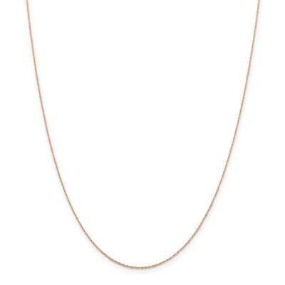 .5mm Baby Rope Chain 22 Inch 14k Rose Gold PEN324-22, MPN: PEN324-22, 191101085840