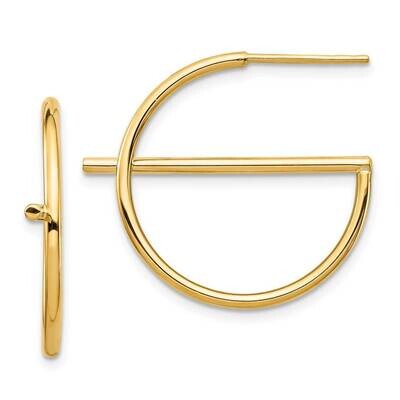 Split Circle Post Earrings 14k Gold TH1007, MPN: TH1007, 886774082110