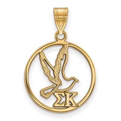 Sigma Kappa Small Circle Pendant Gold-plated Silver GP041SKP, MPN: GP041SKP, 886774941646