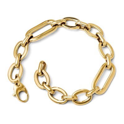 Leslie&#39;s Polished Fancy Link Bracelet 7.5 Inch - 14k Gold HB-LF237-7.5, MPN: LF237-7.5, 886774990507