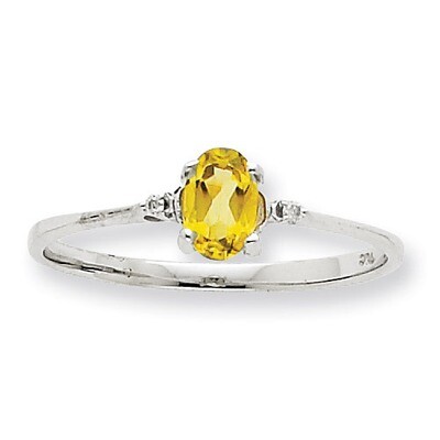 Polished Geniune Diamond &amp; Peridot Birthstone Ring 10k White Gold 10XBR221, MPN: 10XBR221, 19110109…