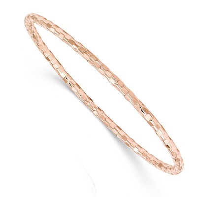 Bangle Bracelet 14k Rose Gold Polished DB586, MPN: DB586, 191101075339