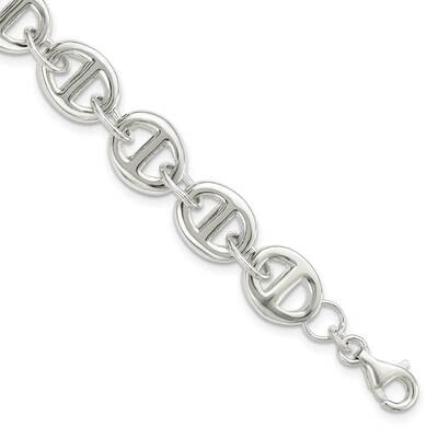 Fancy Link 7.5 Inch Bracelet Sterling Silver Polished QG5968-7.5, MPN: QG5968-7.5,