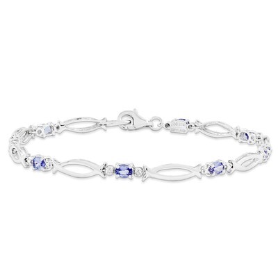 Tanzanite and Diamond Bracelet Sterling Silver QX856TZ, MPN: QX856TZ, 886774647333