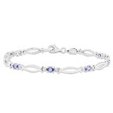 Tanzanite and Diamond Bracelet Sterling Silver QX856TZ, MPN: QX856TZ, 886774647333