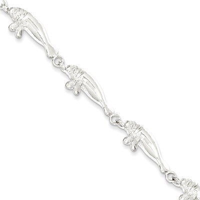 7 Inch Manatees Bracelet Sterling Silver QA36-7, MPN: QA36-7, 883957902845