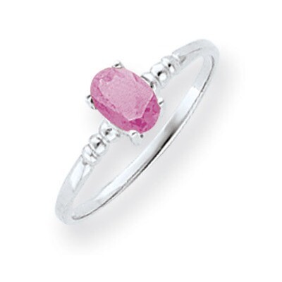 Pink Tourmaline Ring 14k white Gold 6x4mm Oval Y4667PT, MPN: Y4667PT, 883957565118
