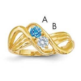 2-Stone Mothers Ring Mounting 14k Polished Gold XMR12/2-7, MPN: XMR12_2--6, 883957151540