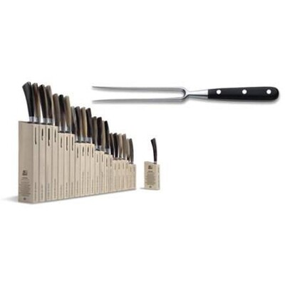 Berti Insieme Carving Fork Black Lucite Handle 9880