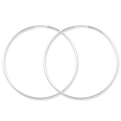 1.3mm Hoop Earrings Sterling Silver QE4360, MPN: QE4360, 883957929835