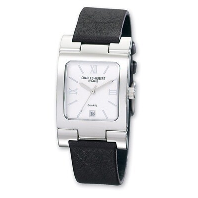 Charles Hubert Leather Band Stainless Off White Dial 30x40mm Watch Men&#39;s XWA1853, MPN: XWA1853, 811…