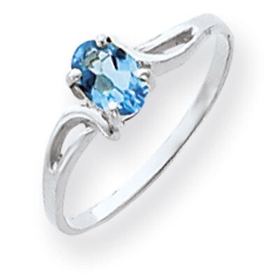 Blue Topaz Ring 14k white Gold 6x4mm Oval Y4649BT, MPN: Y4649BT, 883957564074