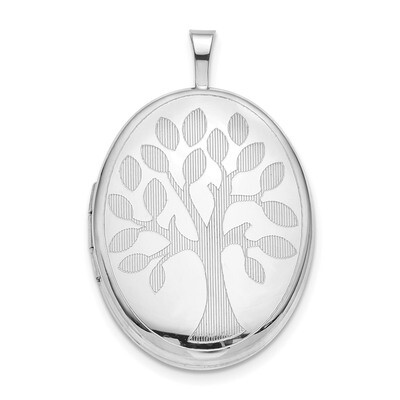 20mm Tree Oval Locket Sterling Silver Rhodium-plated QLS880, MPN: QLS880, 886774106779