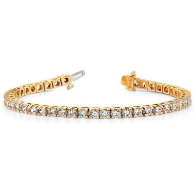 Vs/Si, D E F, Diamond Tennis Bracelet 14k Yellow Gold True Origin Lab Grown X729LD, MPN: X729LD, 19…