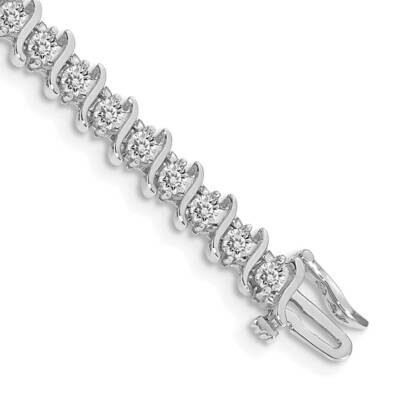 3mm Diamond Tennis Bracelet 14k White Gold X705WA, MPN: X705WA, 883957182193