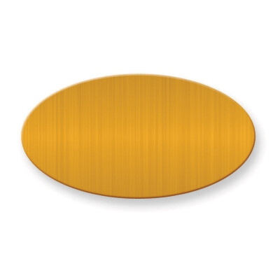 1 x 1 7/8 Oval Satin Brass Plates-Sets of 6  GM3721-SB, MPN: GM3721-SB,