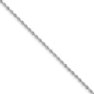 8 Inch 2.25mm Diamond -cut Quadruple Rope Chain 14k white Gold WQT018-8, MPN: WQT018-8, 883957219646