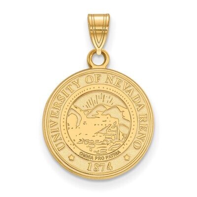 University of Nevada Medium Crest Pendant Gold-plated Silver GP007UNR, MPN: GP007UNR, 886774906287