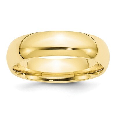 6mm Standard Comfort Fit Band 10k Yellow Gold 1CF060 Engravable, MPN: 1CF060, 886774441962