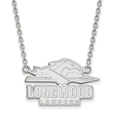 Longwood University Large Enamel Pendant with Necklace Sterling Silver SS010LOC-18, MPN: SS010LOC-1…
