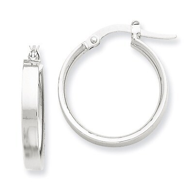Hoop Earrings 14k Gold White Rhodium PRE570, MPN: PRE570, 883957326030