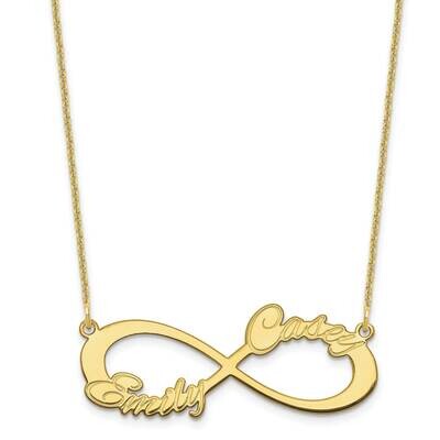 2 Name Infinity Necklace 10k Gold 10XNA1191Y, MPN: 10XNA1191Y, 196904159149