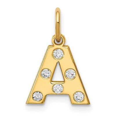 Initial with Diamonds Charm Sterling Silver Gold-plated XNA1368GP, MPN: XNA1368GP,