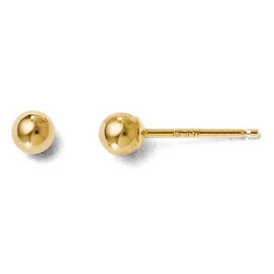 Leslie&#39;s Polished 3mm Ball Post Earrings - 14k Gold HB-14Z, MPN: 14Z, 886774569116