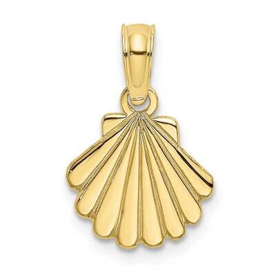Engraved Shell Charm 10k Gold Polished 10K7665, MPN: 10K7665,