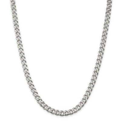 22 Inch 7mm Curb Chain Sterling Silver QCB180-22, MPN: QCB180-22, 883957201535