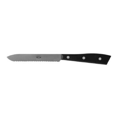 Berti Compendio Tomato Knife Grey Blade Black Lucite Handle 7018