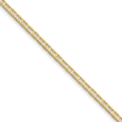 7 Inch 3.75mm Concave Anchor Chain 10k Gold 10CCA100-7, MPN: 10CCA100-7, 191101440410