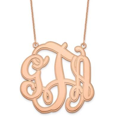 Circular Etched Monogram Necklace 14k Rose Gold XNA554R, MPN: XNA554R,