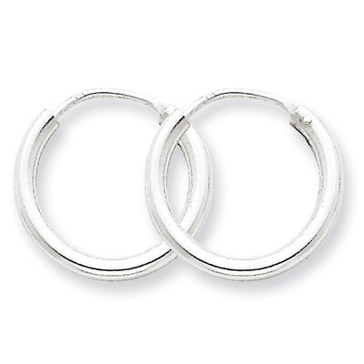 2mm Hoop Earrings Sterling Silver QE4365, MPN: QE4365, 883957929880