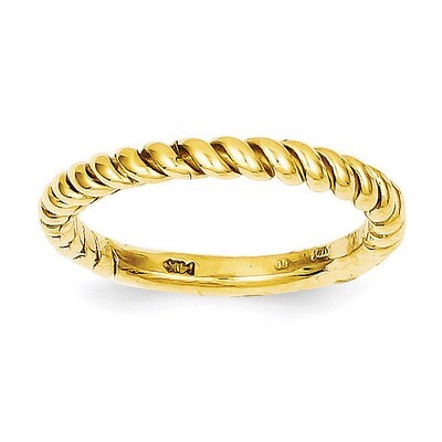Twisted Band 14k Gold Polished D908, MPN: D908, 886774094311